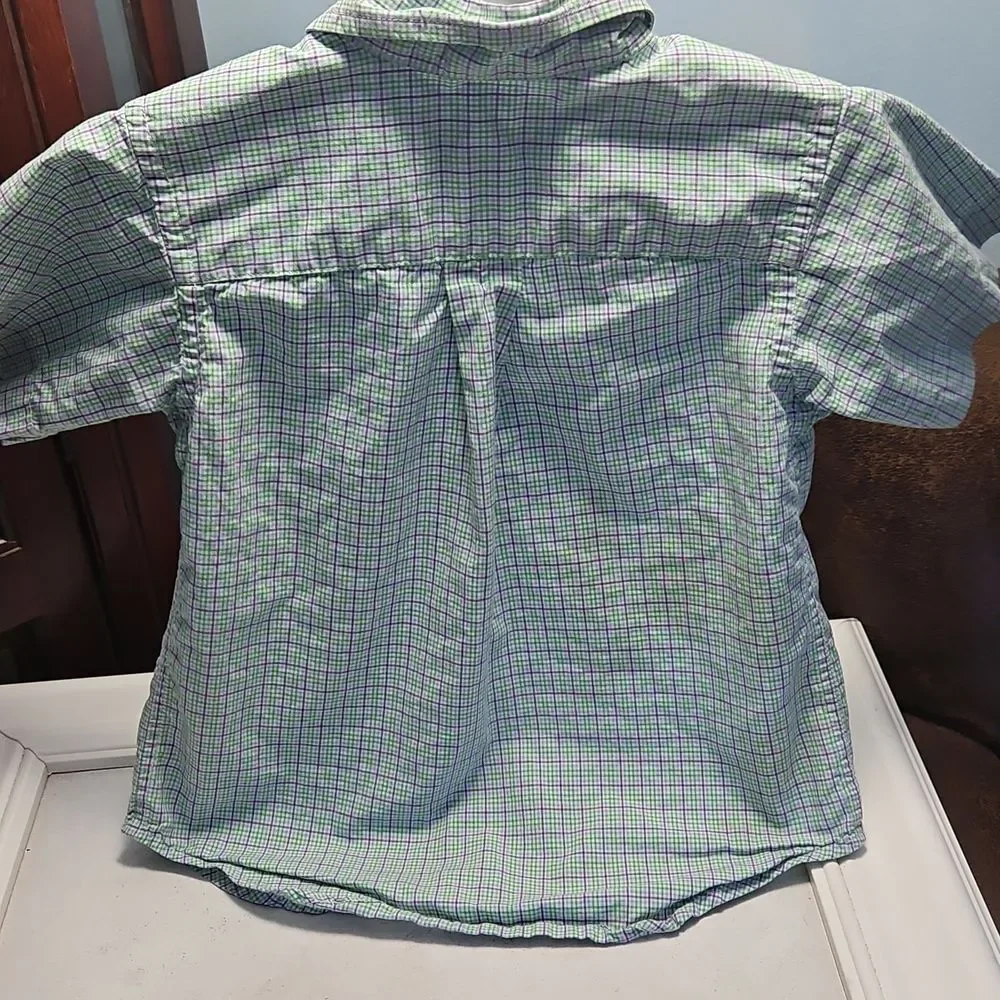 Ralph Lauren Kids Green Checkered Shirt Size 2T
